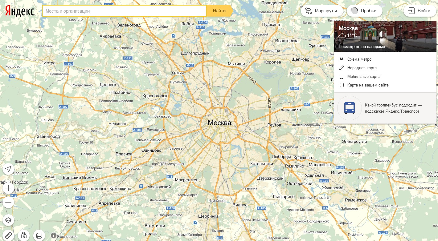 Я В Москве на карте